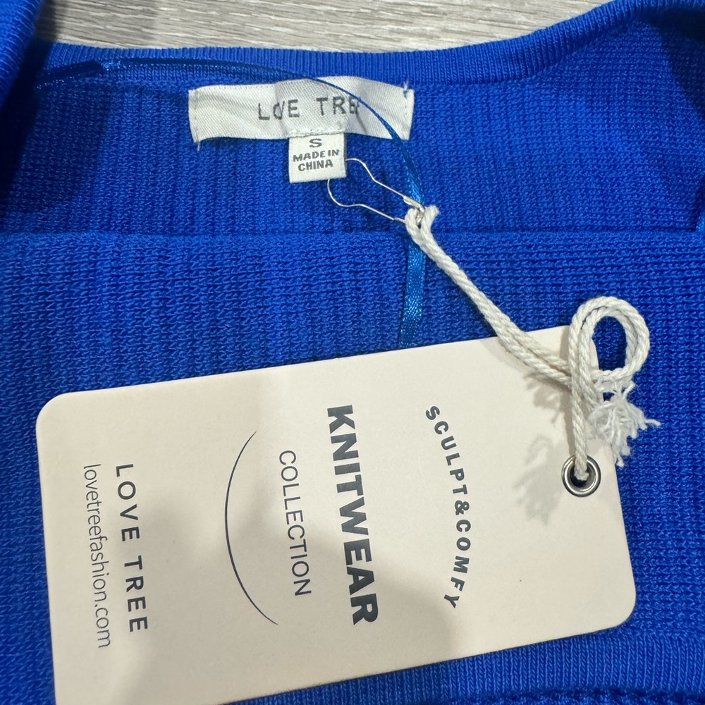 Love Tree Knitwear in Bold Blue - Picture 4 of 5